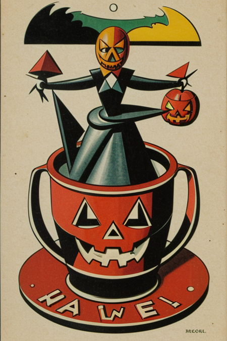 Halloween postcards from the early 1900s