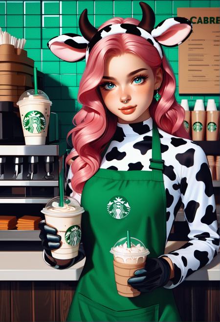 Starbucks Girl Mascot (PonyXL) (NOT REAL PERSON)版本Pony (ID: 659794)