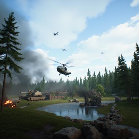 Battlefield + (2042) military cinematic style XL + F1D