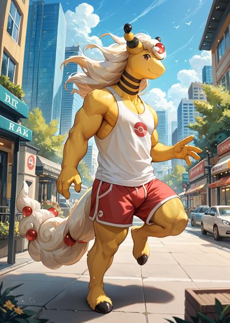 Mega Ampharos (Feral, Anthro) [Pony, Illustrious]