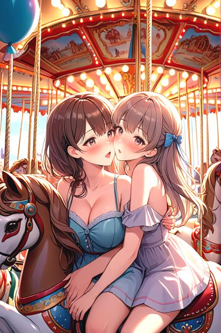 girl like riding carousel