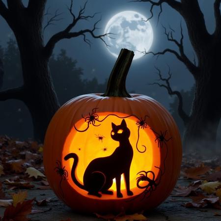 Halloween pumpkin carving LoRA [FLUX]