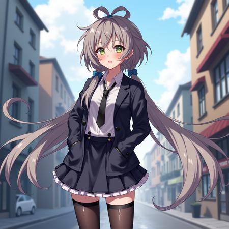 黑白连衣裙洛天依（Luo Tianyi with white and black dress）