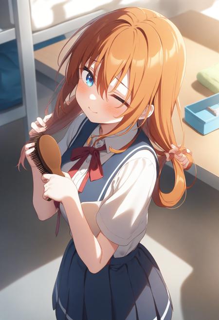 [SDXL&Pony] brushing hair / brushing own hair / 髪を梳かす / ブラッシング