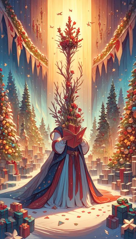 Christmas Postcard Style - Pony