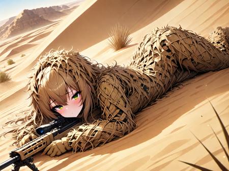 Ghillie suit  clothing LoRA [FLUX+XL+Pony]