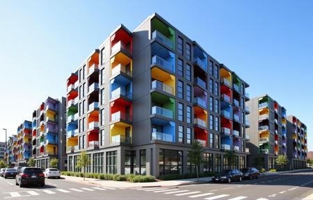 Yu_Colorful Geometric Architecture Effect Lora_flux.1