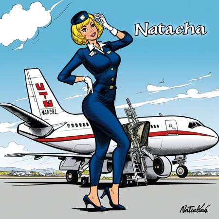 Natacha - Walthéry comics - SDXL Realistic & Comics