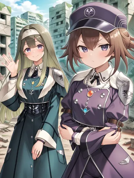 Yu-Gi-Oh! - Exosister sophia & irene (エクソシスター・ソフィア & エクソシスター・イレーヌ) Pony/illuXL版本v1.1-illuXL (ID: 1145509)