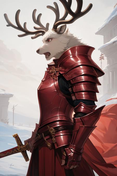 Red Reindeer Knight (OC) LoRA版本reindeerknight-richy-v1 (ID: 263810)