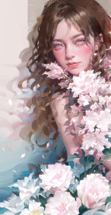 [LoCon] oil painting 油画人像-water lily