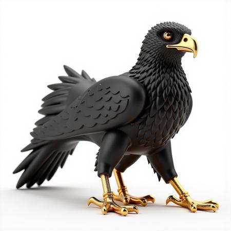 Matte Black & Metallic Gold Flux Style LoRA