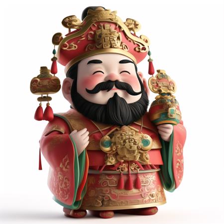 大峰3D卡通财神丨新年必备 God of Wealth  Chinese style