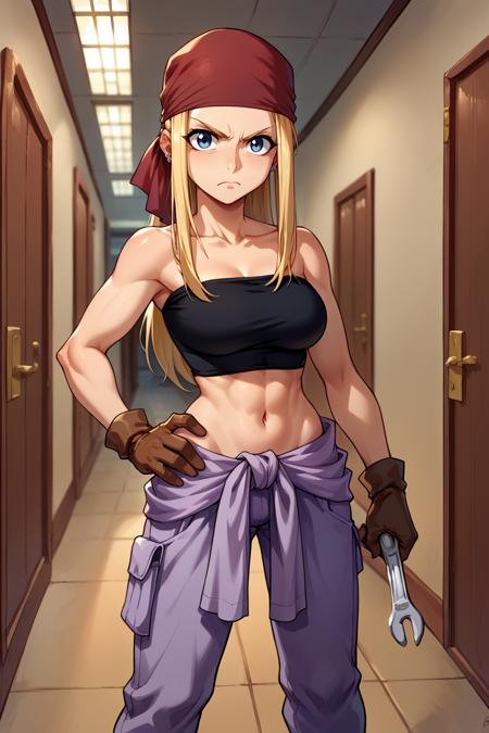 Winry Rockbell/ウィンリィ・ロックベル (Fullmetal Alchemist) SDXL LoRA | 3 Outfits [Pony Diffusion]
