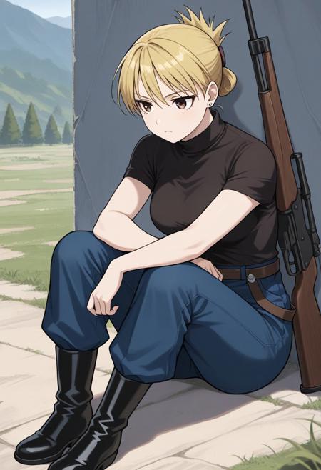 Riza Hawkeye - FullMetal Alchemist (Commission) - Pony + Illustrious