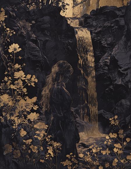 Gold Foil Silhouette