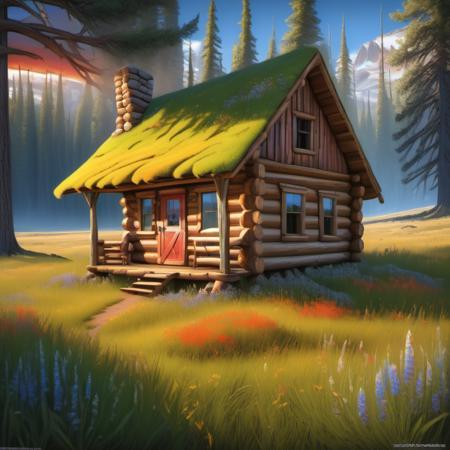 Log Cabin XL (Buildings: SDXL)