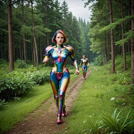 rainbow armor pony