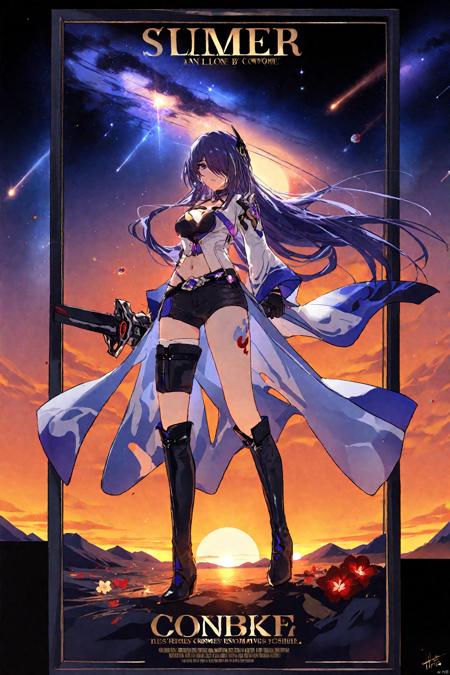 ( A3 | Pony | Kohaku) SDXL Lora-黄泉-Acheron-崩坏：星穹铁道 Honkai Star Rail-MIHOYO Collection 米家全家桶系列