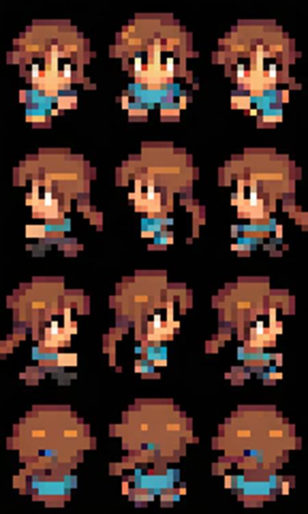 RPG Top Down 4 Direction Walk Cycle [Pony]