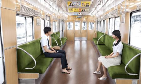 Hankyu 3000 series / train interior