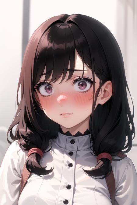 Constricted pupils / wide-eyed