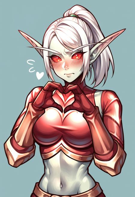 Blood Elf with Bloodscale Armor - World of Warcraft [SDXL Pony]