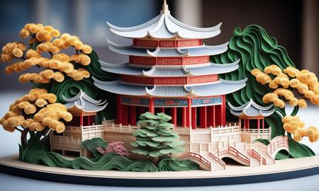 XL Realistic paper carving art style