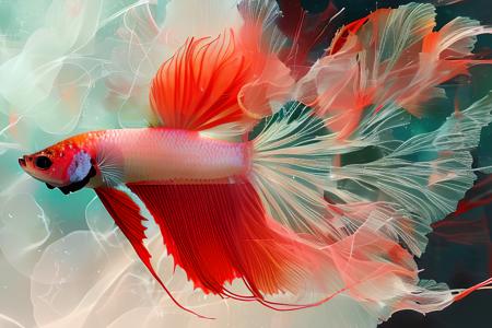 Graceful Betta: A Hyper-Realistic Digital Art Depiction