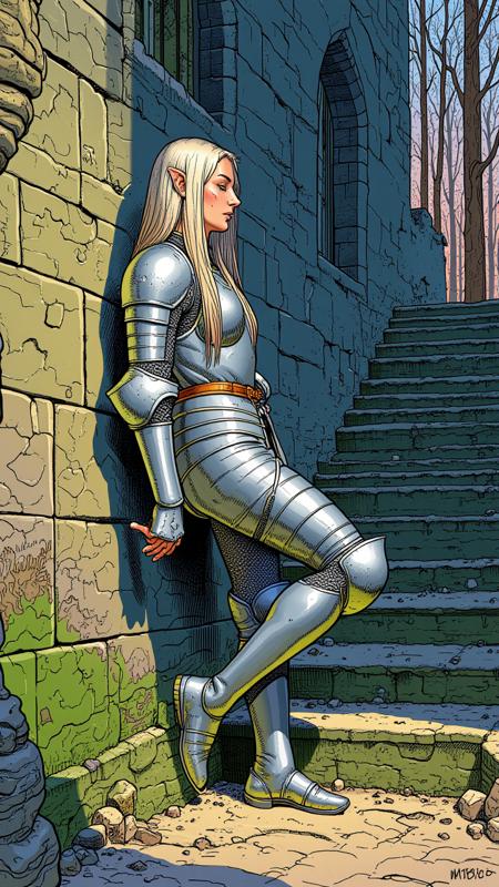 'Ligne Claire (Mœbius-Jean Giraud)' - [STYLE] [LORA] [FLUX] - spectrum_0011 by 'AI_Characters'