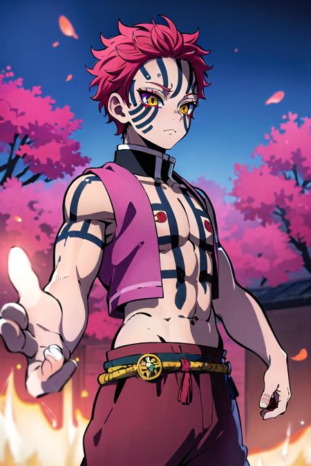 鬼滅の刃 猗窩座(あかざ) 簡易Lora, Demon Slayer: kimetsu no yaiba, akaza