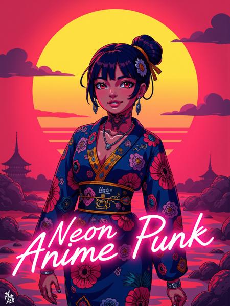 Neon Anime Punk FLUX版本FLUX (ID: 1071417)