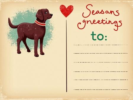 ? Christmas Postcard Template - Print your own generated X-mas card! ? [Flux]