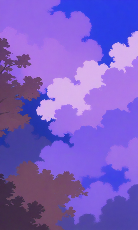Purple, Blue and Brown