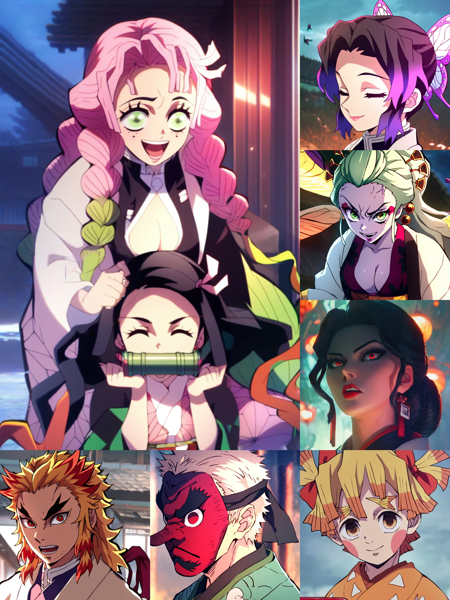 Demon Slayer (Kimetsu no Yaiba) Style and Characters | All-in-One LoRA版本v1.0 (ID: 571250)