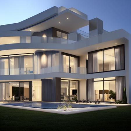 LoRA GDM Luxury Modern House / Building Architecture