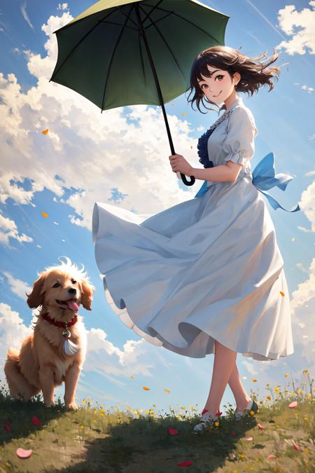 Woman with a Parasol (fine art parody)