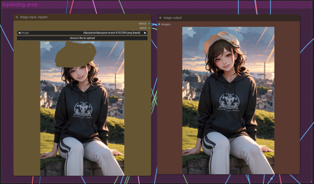 ComfyUI inpaint workflow, now with XL