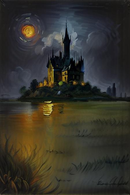 DARK | CITY | 暗黑| | 梵高 | OIL PAINT