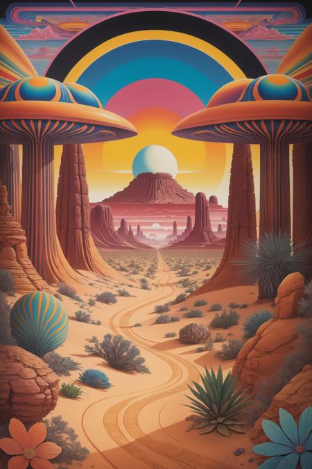 Psychedelic Landscape (Pony/PSDXL, SD1.5)