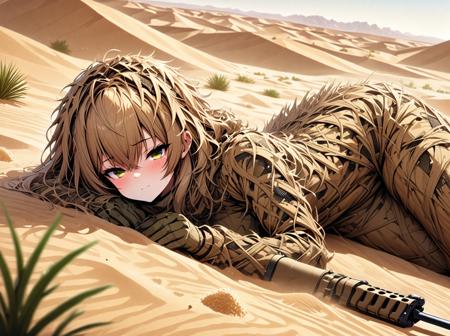 Ghillie suit  clothing LoRA [FLUX+XL+Pony]