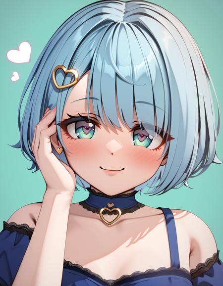 heart ring hair ornament：ハート型リングのヘアピンSDXL
