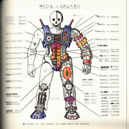 Robot structure diagram Style | SDXL