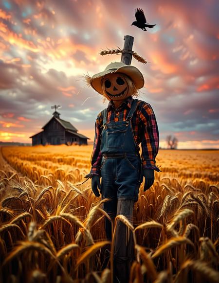 wheat field at dusk background