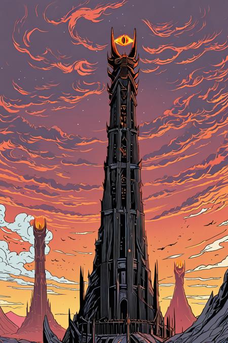 Sauron's Tower | Barad-dûr (Mordor, Middle Earth) (Lord of the Rings) [SDXL & SD1.5]