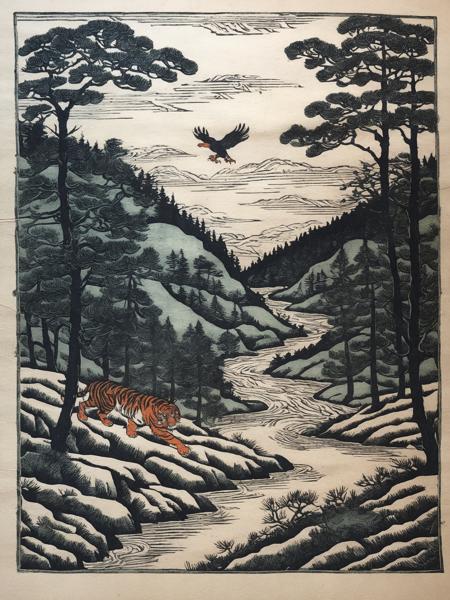 Fresh Ideas@Woodblock prints_SDXL