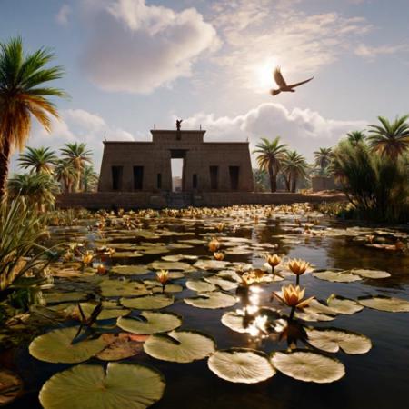 Egyptian mythology cinematic style XL + F1D