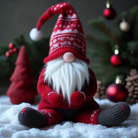 Festive Gnome with Covered Face - Tomte - Nisse