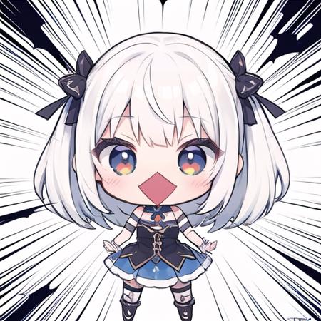 Comic expression : diamond shaped mouth 菱形の口