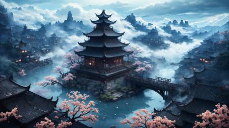 绪儿-水乡场景 Water town scene